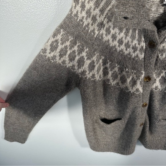Alex Mill Louie Fairisle Cozy Cardigan Sweater NWT Size Large Winter Comfy Chic - Picture 7 of 15